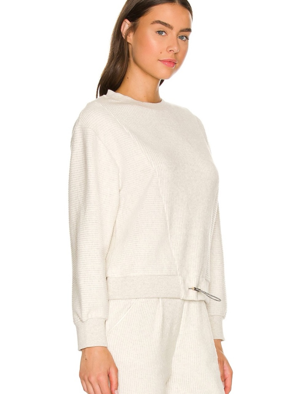 Varley Arleta Pullover Cozy Sweatshirt Ivory Cloud Women Size M